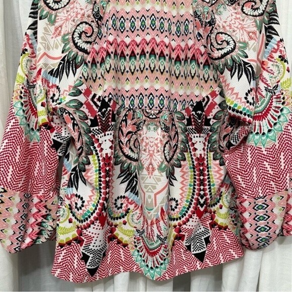 Anthropologie Olive Hill Boho Geometric Multi Pattern Top Size Small - Picture 14 of 16